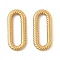 304 Stainless Steel Linking Rings, Twisted Oval, Golden, 21.5x9.5x2.5mm, Inner Diameter: 16x4mm