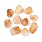 Natural Yellow Hematoid Quartz/Golden Healer Quartz Beads, Nuggets, Faceted, 12.5~24.5x11.5~20.5x9.5~16mm, Hole: 1~1.4mm