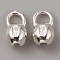 925 Sterling Silver Bead Tips, Calotte Ends, Clamshell Knot Cover, Round, with 925 Stamp, Silver, 5.5x3.3mm, Hole: 1.6mm