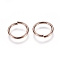 304 Stainless Steel Open Jump Rings, Rose Gold, 18 Gauge, 5x1mm, Inner Diameter: 3mm