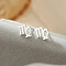 925 Sterling Silver Stud Earrings, Silver, Virgo, 10x10mm