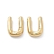 304 Stainless Steel Pendants, Real 14K Gold Plated, Ion Plating(IP), Balloon Letter Charm, Letter U, 19.5x14x5mm, Hole: 2mm