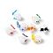 Handmade Lampwork Beads, with Hole, Whale Shaped, Mixed Color, 10x14x16mm, Hole: 1.2mm