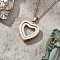 304 Stainless Steel Heart Urn Ashes Necklaces, Cable Chain Necklaces for Women, Rose Gold, 21.65 inch(55cm)