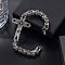 Gothic Style Cross 304 Stainless Steel Link Bracelets, Byzantine Chains Bracelets for Men Women, Stainless Steel Color, 8-5/8 inch(22cm)