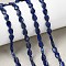 Natural Lapis Lazuli Beads Strands, Teardrop, Faceted, 6x4x2.5mm, Hole: 0.6mm, about 62~68pcs/strand, 15.16~15.55''(38.5~39.5cm)