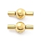 Ion Plating(IP) 304 Stainless Steel European Clasps, Golden, Round, 21.5x9x9.5mm