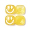 Resin Decoden Cabochons, Smiling Face Square, Yellow, 11x27x7mm