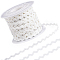 Polyester Wavy Fringe Trim, Wave Bending Lace Ribbon, for Clothes Sewing and Art Craft Decoration, White, 1/8 inch(3mm), about 25 yards