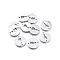 Tarnish Resistant 304 Stainless Steel Links connectors, Laser Cut, Flat Round with Guitar, Stainless Steel Color, 11.5x1mm, Hole: 1.2mm