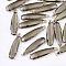 Transparent Glass Pendants, with Brass Findings, Faceted, Teardrop, Light Gold, Olive, 32x8x4mm, Hole: 1.2mm