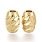 Brass Beads, Long-Lasting Plated, Textured, Rice, Real 18K Gold Plated, 7x5mm, Hole: 2mm