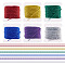 6Pcs 6 Colors 12-Ply Polyester Metallic Embroidery Threads, for Cross-stitch, Mixed Color, 0.5mm, about 8.75 Yards(8m)/pc, 1pc/color