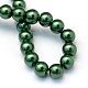 Cottura dipinto di perle di vetro perlato fili di perline rotondo X-HY-Q003-6mm-75-4
