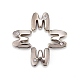 Perles coulissantes de lettre pour la fabrication de bracelet de montre ALRI-O012-M-NR-1