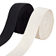 AHANDMAKER 2 Roll Durable Webbing Strap 2 Colors Polycotton Flat Ribbon for Garment Accessories OCOR-GA0001-68B-1