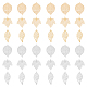 Dicosmetic 36 pz 3 stili pendenti in filigrana foglia charms in foglia d'acero cava platino pendenti vegetali dorati gioielli foglia autunno primavera pendenti in ottone per creazione di gioielli fai da te KK-DC0002-96-1