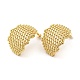 Rack Plating Brass Hollow Twist Stud Earrings for Women EJEW-D073-03G-1