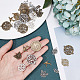 SUNNYCLUE 1 Box 72Pcs 12 Styles Flower Connector Charms Tree of Life Connector Charms Metal Link Charm Butterfly Sunflower Charm for Jewelry Making Charms DIY Earring Necklace Bracelet Crafts TIBE-SC0001-78-3