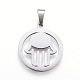304 Stainless Steel Pendants with 201 Stainless Steel Clasp STAS-I086-04P-12-1