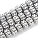 Electroplate Non-magnetic Synthetic Hematite Corrugated Beads Strands G-T061-108K-1