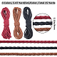 Gorgecraft 3 paquete 3 colores redondo trenzado pu cuerdas de cuero de imitación LC-GF0001-01-2