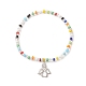 Красочный браслет из бисера с латунными подвесками для женщин BJEW-JB09218-03-1
