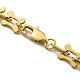 Ion Plating(IP) 304 Stainless Steel Bone Link Chain Bracelets BJEW-D030-13G-3