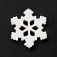 クリスマステーマの樹脂カボション  スノーフレーク  ホワイト  26.5x23x4mm RESI-C023-01P-3