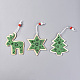 Rennes et arbre de Noël et ornements en bois hexagramme DIY-TAC0007-23-1