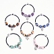 Natural Gemstone Beads Cord Bracelets BJEW-O162-G-1
