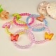 Bracelets en acrylique transparent pour enfants pour cadeau de fête des enfants BJEW-JB00613-M-1