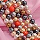 Chapelets de perles colorées en coquillage X-BSHE-F013-14M-8mm-1