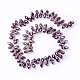 Electroplate Glass Faceted Teardrop Beads Strands EGLA-D014-03-1