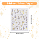 HOBBIESAY 14 Sheets Nail Art Stickers Decals Marble Wave Nail Stickers 7 Styles 3D Self-Adhesive Gold Nail Decals Nail Art Supplies Design Accessories for Women French Nail DIY Decoration MRMJ-HY0002-32-2