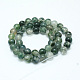 Natural Moss Agate Beads Strands G-I199-06-4mm-2