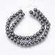 Electroplate Non-Magnetic Synthetic Hematite Beads Strands G-F585-C09-8mm-2