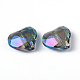 Rainbow Plated Glass Beads X-EGLA-E004-11-2