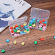 Benecreat 10 paquet rectangle en plastique transparent boîte de contenants de rangement pour perles avec couvercles rabattables pour pilules CON-BC0004-12C-7