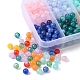 600 pièces 10 couleurs perles acryliques imitation pierres précieuses rondes OACR-YW0001-93-3