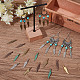Sunnyclue 1 boîte de 120 breloques en plumes de style bohème en forme de feuille de bohème attrape-rêves en plumes en alliage coloré pour la fabrication de bijoux FIND-SC0003-75-5