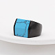 Bague rectangle synthétique turquoise FIND-PW0021-08D-EB-1