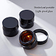 BENECREAT 15 Pack 15ml/15g Dark Amber Cosmetic Glass Jars with White Inner Liners and Black Plastic Lids Amber Round Glass Jars with 2PCS Spoons for Beauty Lotions Creams Makeup DIY-BC0010-97-8