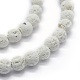 Fili di perle rotonde di roccia lavica naturale G-E508-04-4mm-3
