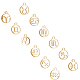 Unicraftale 12pcs Ring mit Sternzeichen Charme hypoallergene baumeln Anhänger Edelstahl Charms golden hohl manuell polieren Anhänger Charms Anschlüsse für Schmuck machen 1.6mm Loch STAS-UN0008-45G-6