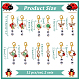Alloy Enamel Ladybird Theme Pendant Locking Stitch Markers HJEW-AB00087-2