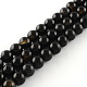 Fili di perline rotonde in onice nero naturale G-R198-12mm-1
