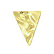 テクスチャード加工201ステンレススチールペンダント  ゴールドカラー  三角形  28.5x23x2mm  穴：1.6mm STAS-A069-08G-2