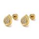 304 Stainless Steel with Rhinestone Stud Earrings for Women EJEW-G364-08G-1