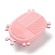 シリコーン化粧ブラシ収納ラックポータブル洗浄ツール  二重義務  テントウムシの形  男性と女性のために  ピンク  10.8x7.5x3.5cm  穴：8~15mm MRMJ-H002-06A-2